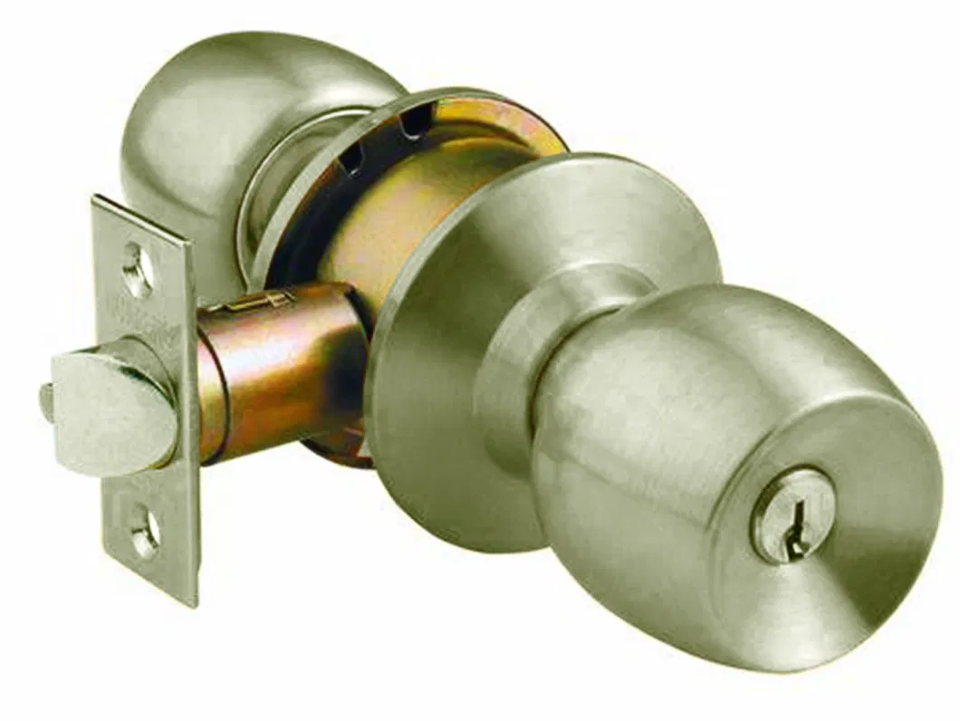 Cylindrical Zinc Alloy Steel Stainless Brass Cylinder Round Knob American Market Door Locks