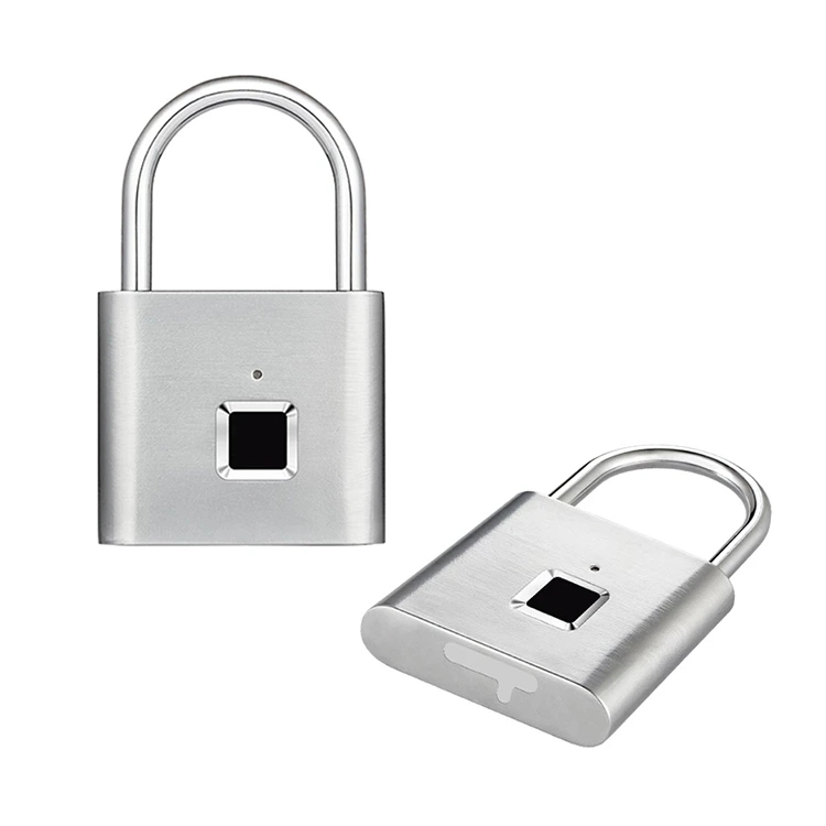 Fingerprint Padlock, Bluetooth Padlock, Padlock Outdoor Duty Secure and Weatherproof, USB Charging Smart Touch Lock