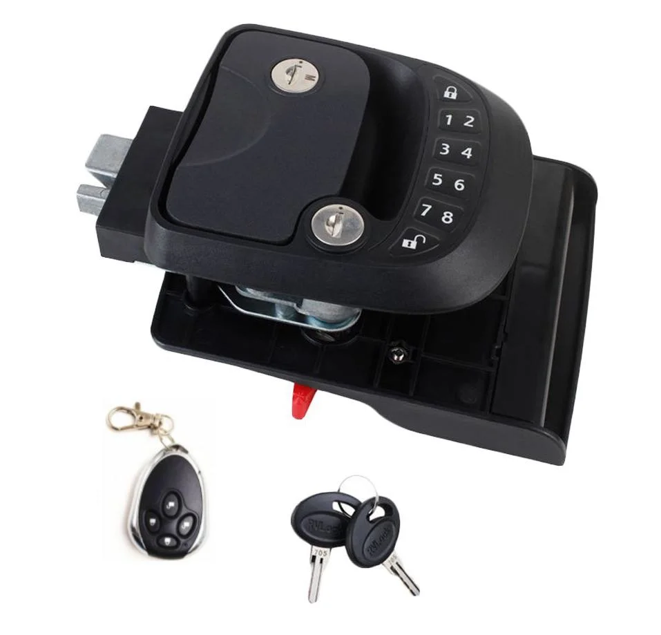 Camper Trailer Keyless RV Entry Door Caravan Lock Latch Handle Knob Deadbolt-Black