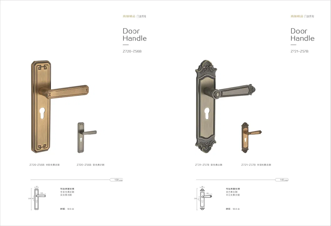 High Quality Zinc Alloy Mortice Door Lock Rosette Handle