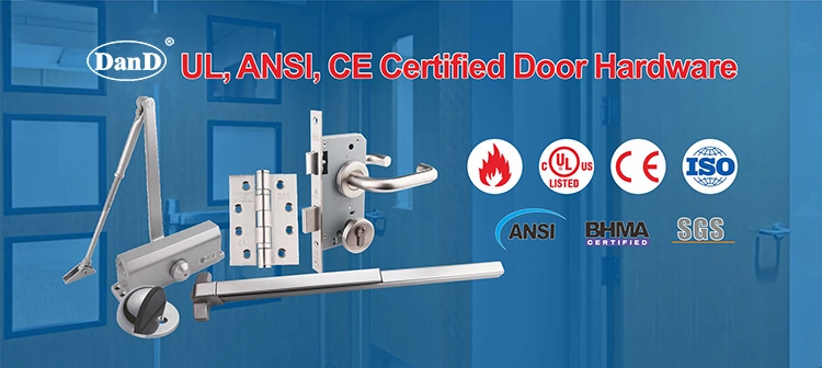 UL Listed Certification Fire Proof Rated Stainless Steel Butt Hinge Panic Bar Exit Hardware Door Closer Mortise Lock Building Hardware