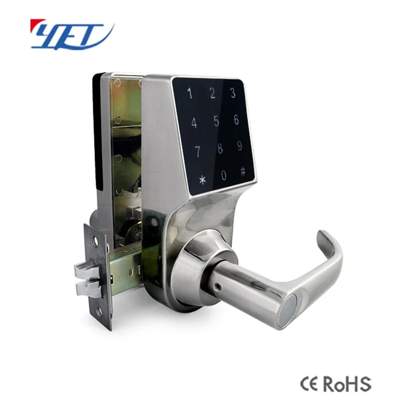 Advanced Keyless Touch Screen Password Digital Safe Smart Door Lock with Key and Card for Home and Apartment