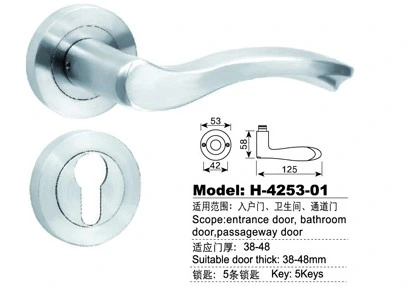 Design Door Handle Lock Easy Install Cylindrical Door Knob Lock Tubular Leverset Exterior Door Grip Handleset