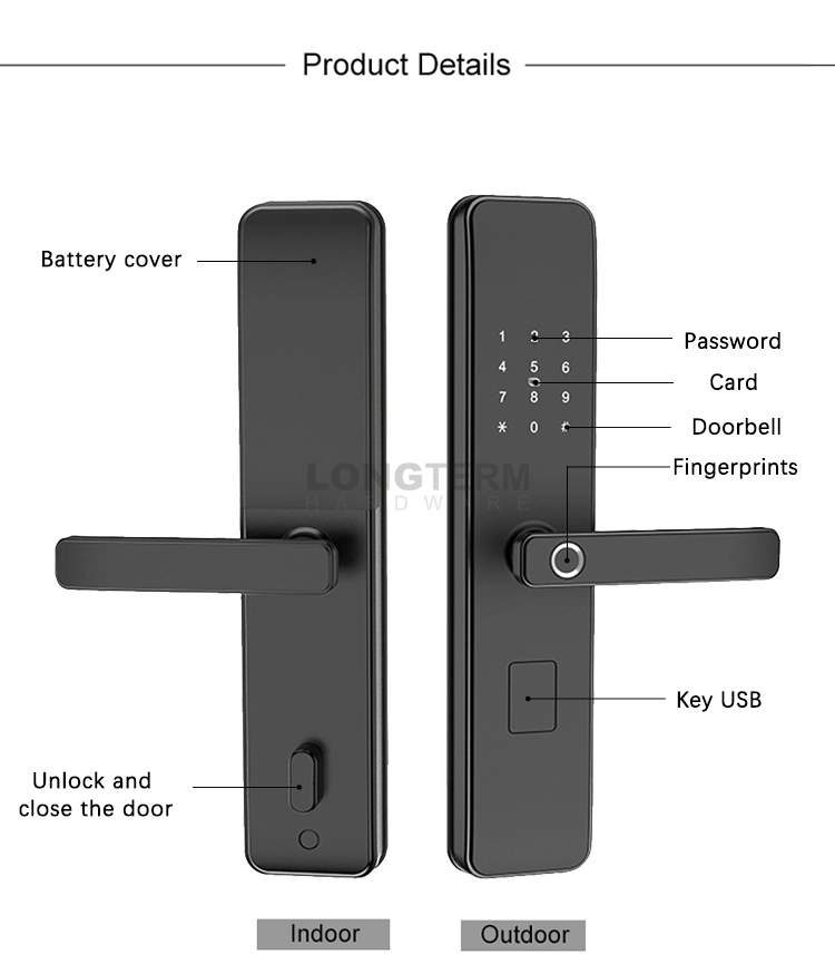 New Upgrade Fashion Design Smart Door Lock for Apartment Office Hotel Multi-Functional Digital Door Lock