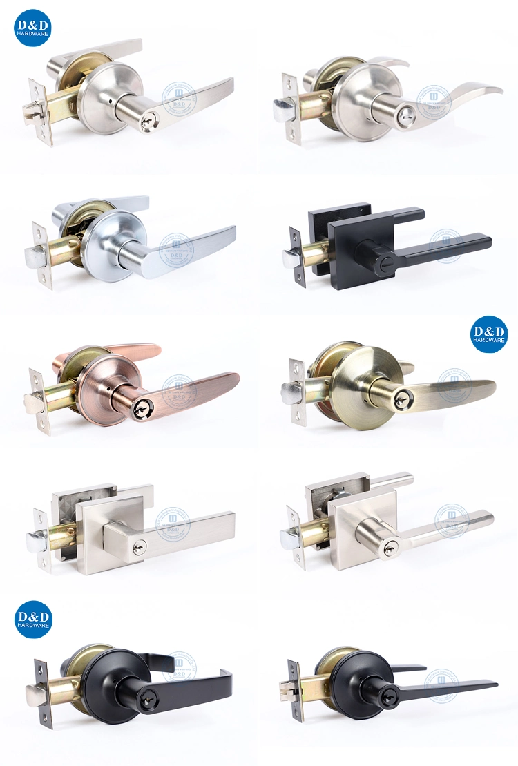 Europe Popular Type Tubular Lockset Door Lever Hanlde Lock for Hotel