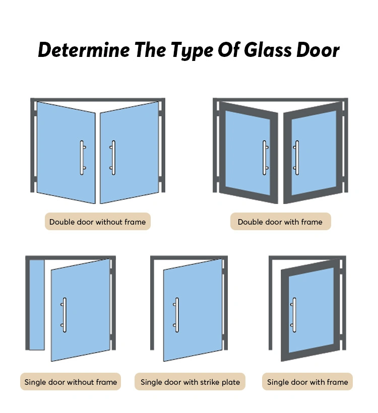 3D Facial Recognition Smart Sliding Glass Door Lock for Office