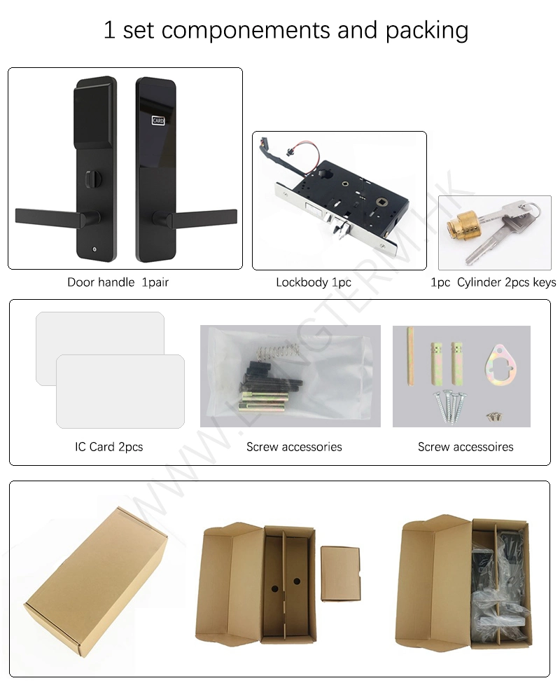 S0101 Electronic Smart Lock Biometric Lock with Fingerprint/Free APP/IC Card/Key/Code Door Lock for Front Door Home Office