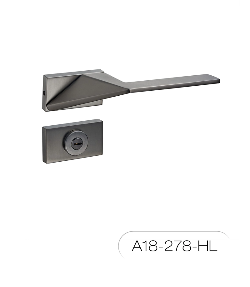 Widely Used Beautiful Modern Style Simple Zinc Alloy Bedroom Door Lever Handle on Rosette