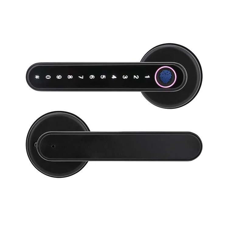 Fingerprint Door Lock Keyless Entry Door Lock Smart Door Locks with Keypads Handle Fingerprint Password Keys Unlock Easy to Install for Home APP Electronic Lock