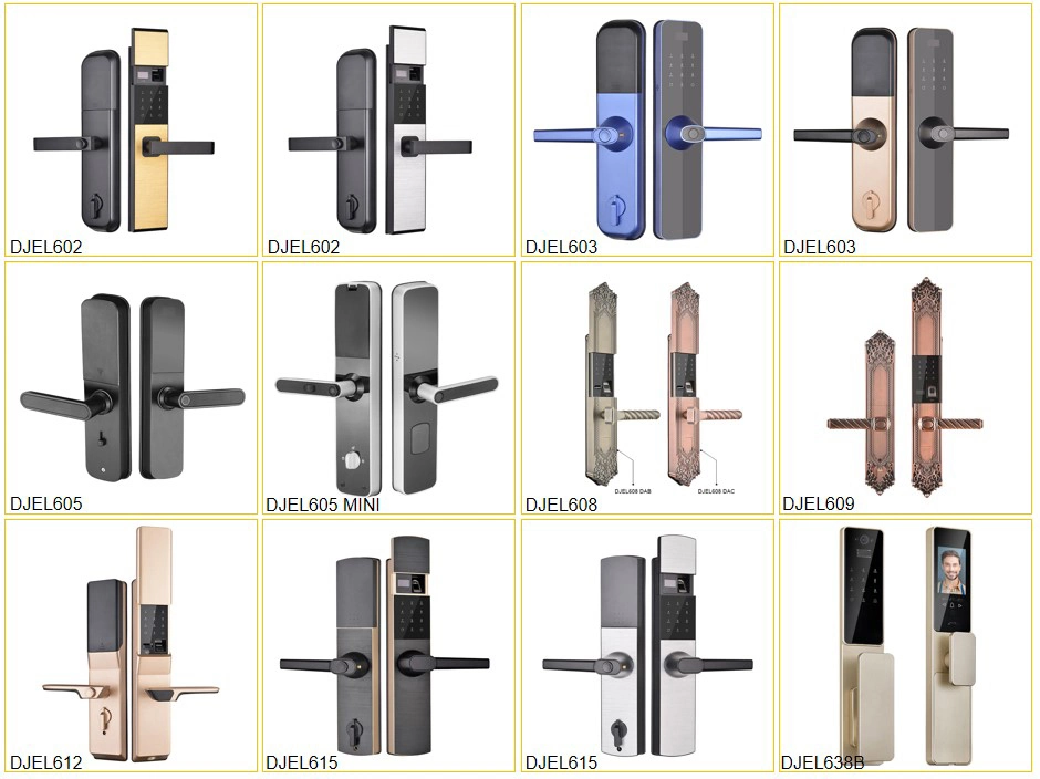 Electronic Magnetic Code Fingerprint Combination Smart Door Lock Hardware Handle