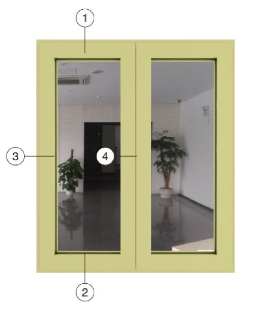 Golden Color Thermal Barrier Aluminum Side-Hung Door