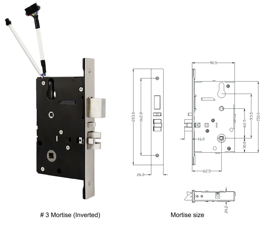 Hotel Room Door Security Keyless MIFARE Card Lock with Software