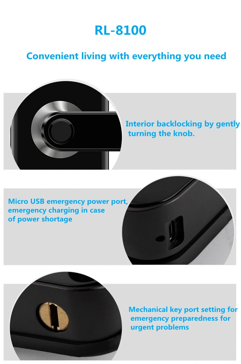 Ttlock Smartlock Password Keyless Entry Cerradura Inteligente Card Fingerprint Electronic Front Door Lock Smart Door Lock