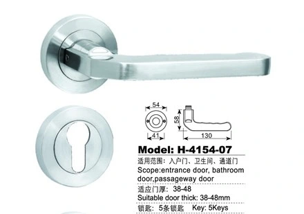 Design Door Handle Lock Easy Install Cylindrical Door Knob Lock Tubular Leverset Exterior Door Grip Handleset