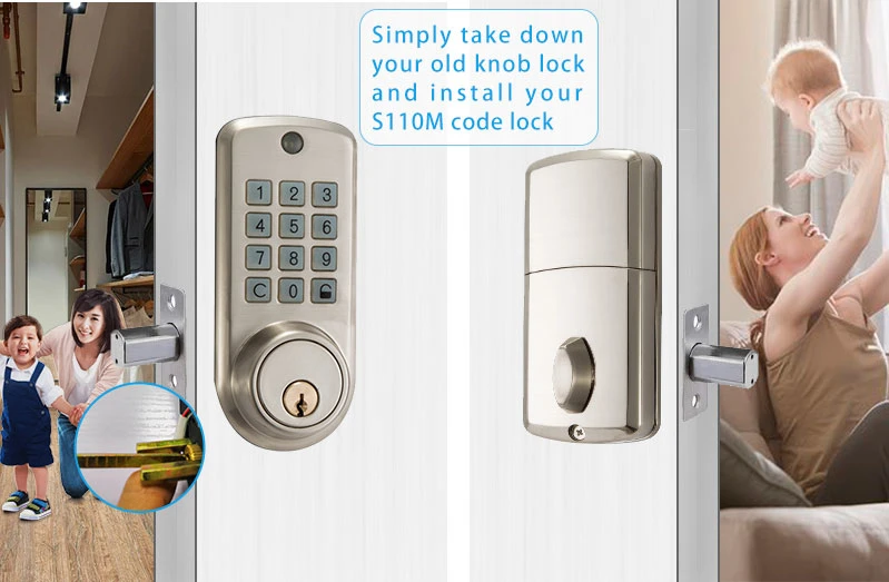 Secured Keyless Entry Convenience Deadbolt Door Lock for Apartment