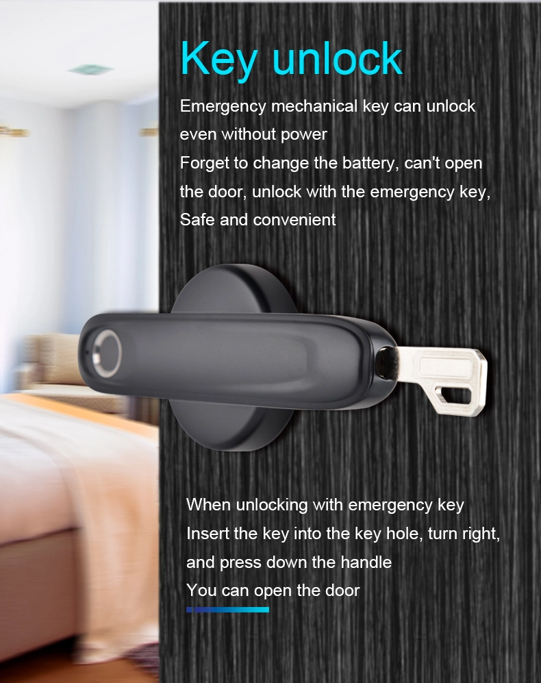 Tuya Smart Electronic Fingerprint Door Handle Lock Lever Door Lock