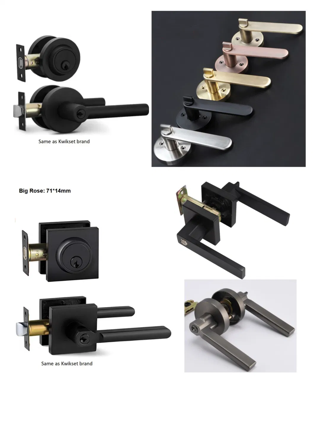 Sentry Safety Lever Handle Lock Set Ball Knob