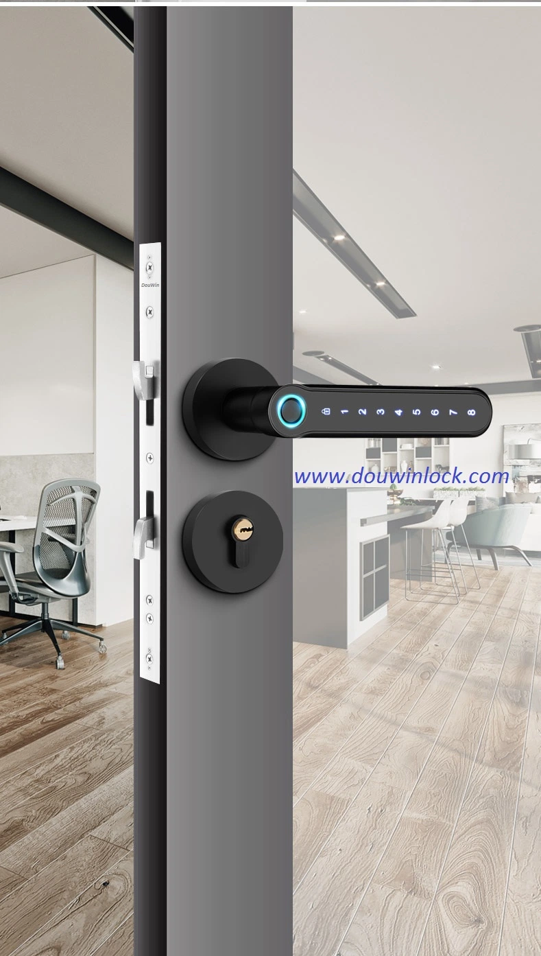 Residential Interior Room Smart Tuya Ttlock APP Fingerprint Knob Lock