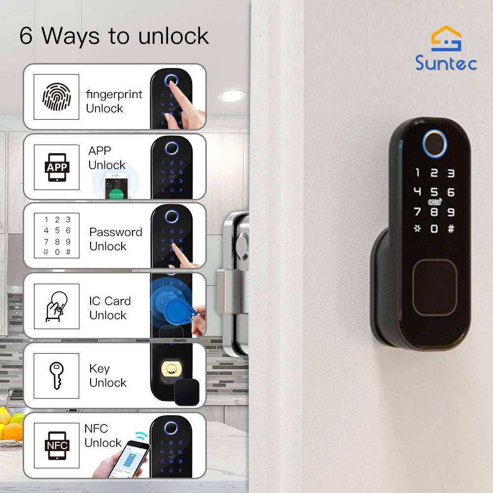 Factory Price Lock Door Fingerprint Smart Home Waterproof Password Security Battery Powered