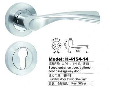 Design Door Handle Lock Easy Install Cylindrical Door Knob Lock Tubular Leverset Exterior Door Grip Handleset