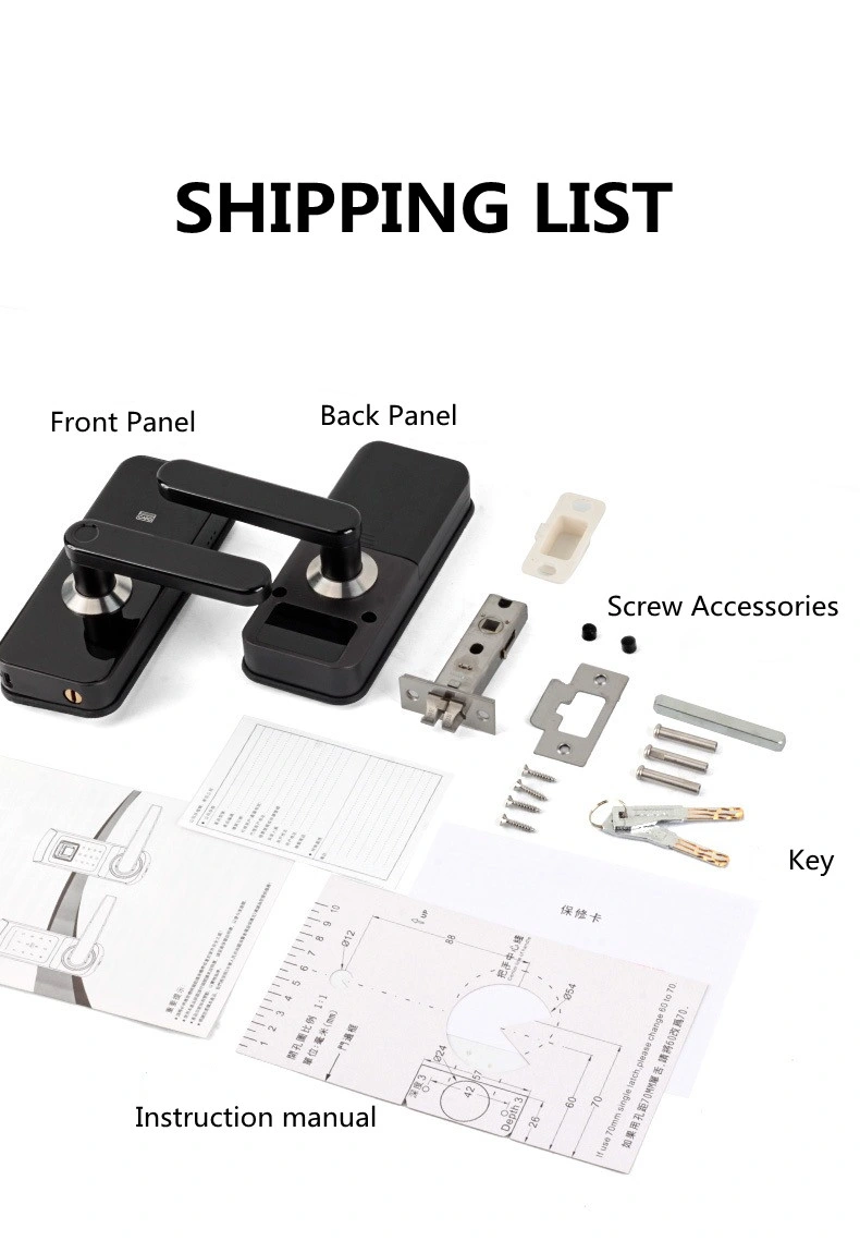 Ttlock Smartlock Password Keyless Entry Cerradura Inteligente Card Fingerprint Electronic Front Door Lock Smart Door Lock