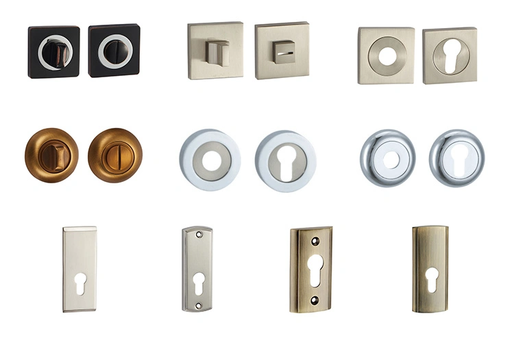 Ce Certificated Interior Bedroom Door Lever Handles Cover Lock with Plate