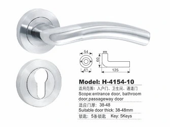 Design Door Handle Lock Easy Install Cylindrical Door Knob Lock Tubular Leverset Exterior Door Grip Handleset