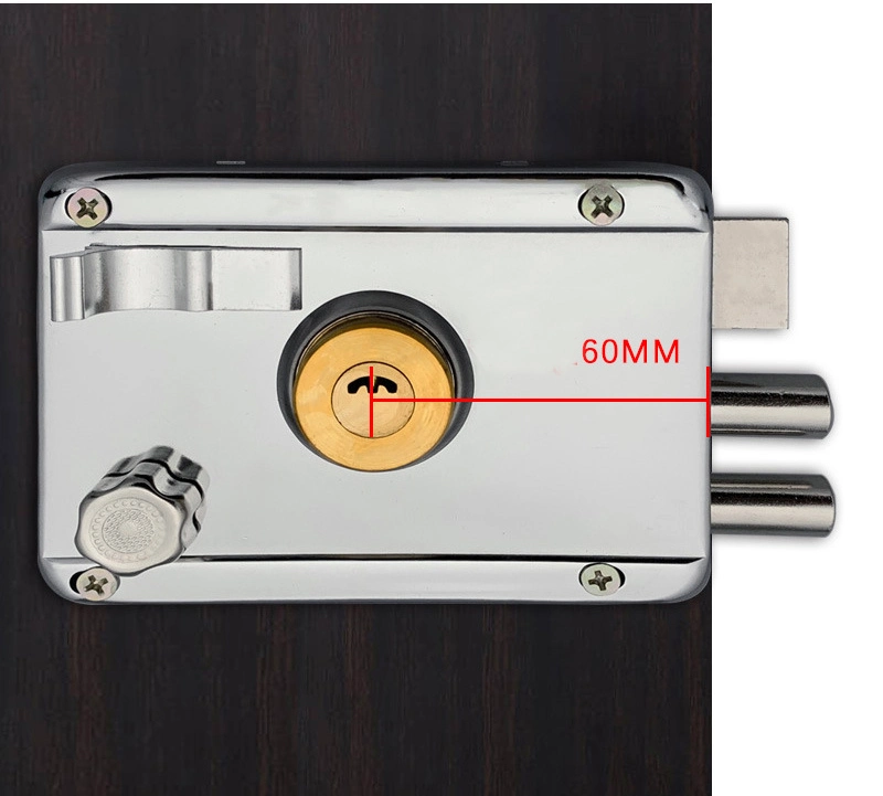 OEM ODM Security Anti-Theft Access Control System Inside Latch Door Rim Lock Brass Cylinder Rim Door Lock Set with Keys