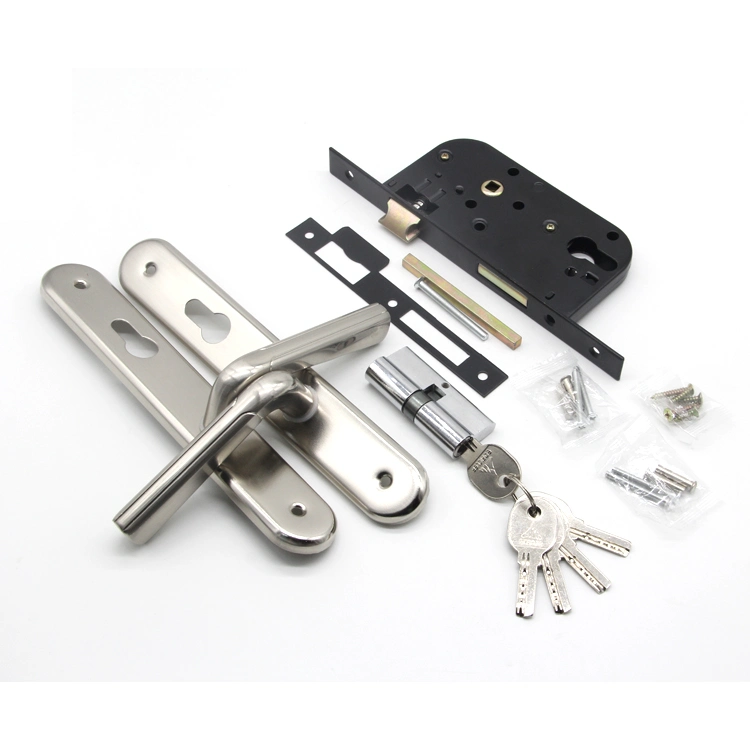 Door Locks Hardware Zinc Alloy Modern Door Handle Lock Set