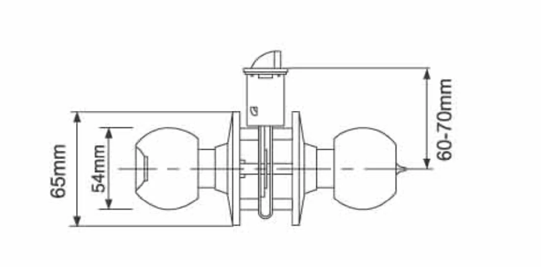Without Key Round Interior Door Tubular Privacy Function Keyless Door Knob Lock