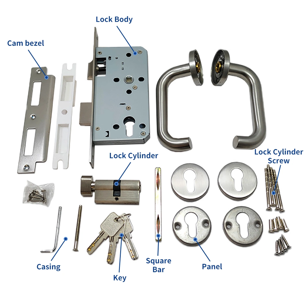 Inner Door Lock Bedroom Mute Split Lock Household Single Tongue Handle Lock Simple Split Lock