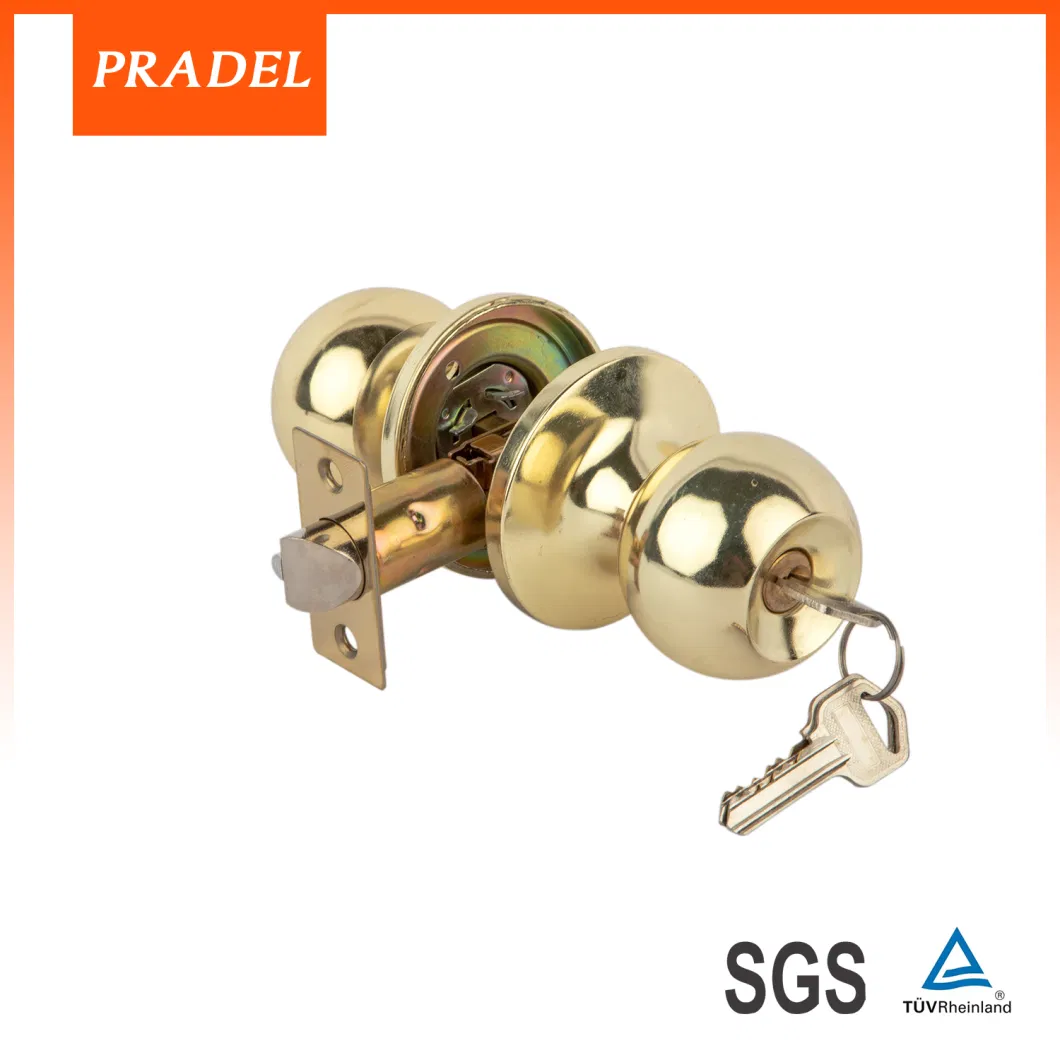 Commercial Tubular Entrance Privacy Bathroom Bedroom Interior Handle Cylindrical Knob Locks Main Door Safe Lock AC Color