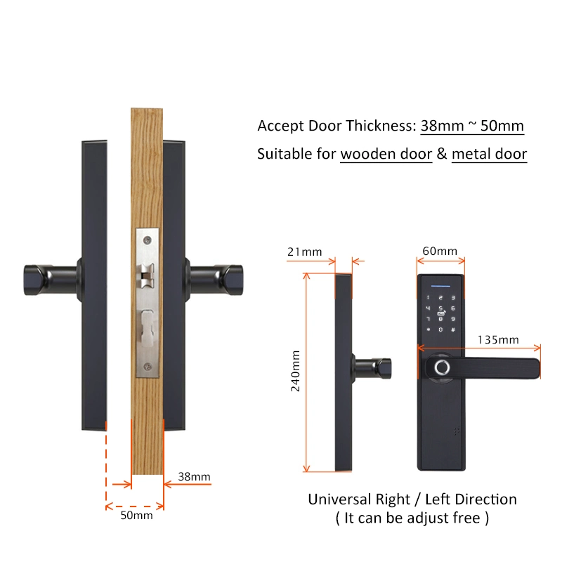 Electronic Smart Mortise Combination Digital Locks for Hotel/ Rental Apartments/ Office