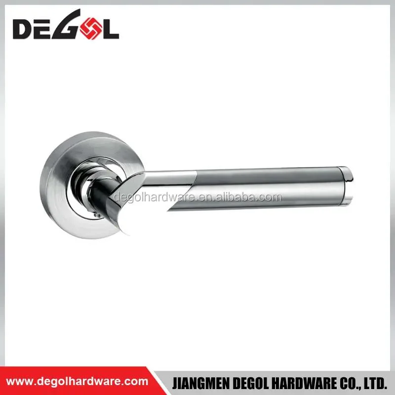 China Wholesale Chrome Stainless Steel Coloured Door Handle with Locking Latch Set