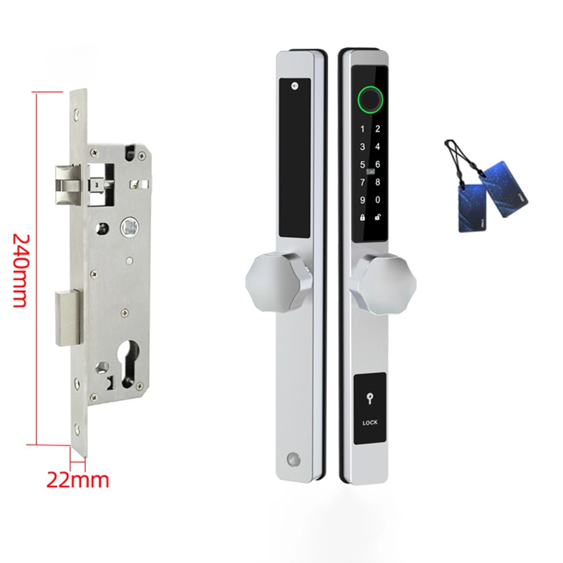 Waterproof Intelligent Biometric Smart Home Locks WiFi Deadbolt Outdoor Gate Sliding Hook Smart Aluminum Door Lock