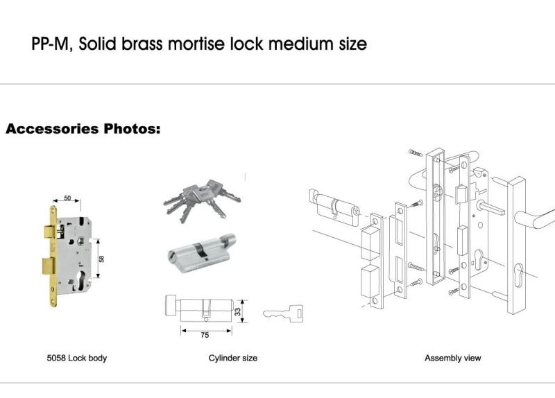 New Design Hotel Handle Safety Zinc Alloy Handle Door Lock