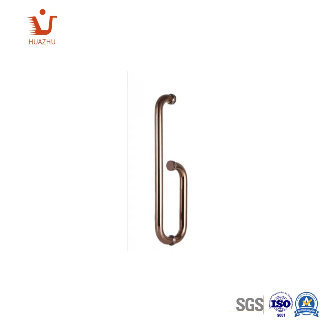 Stainless Steel Zinc Alloy Shower Handle Glass Handle for Bathroom Rose Golden for Sliding Glass Door Chinese OEM Manufacturer