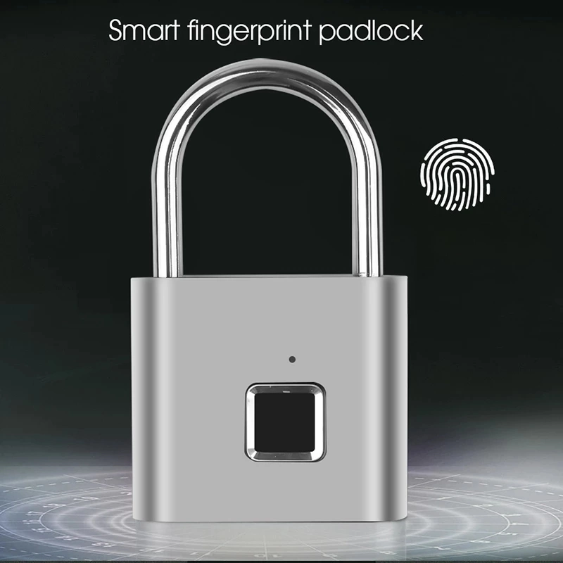 Fingerprint Padlock, Large Size Smart Padlock, Outdoor Bluetooth Fingerprint Lock with Mobile APP, Combination Lock with Hasp Latch, Waterproof for Warehouse