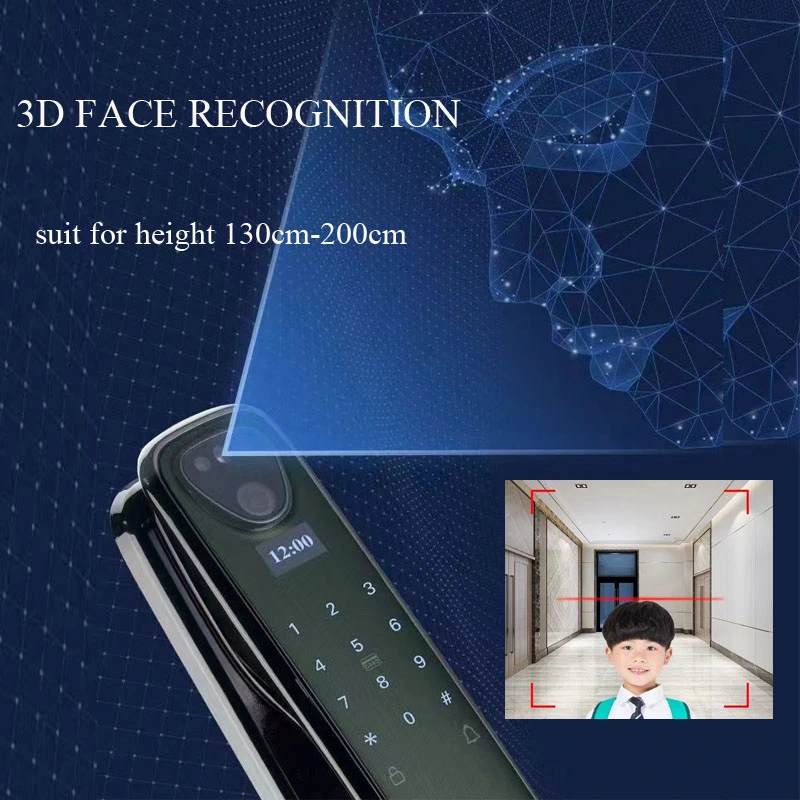 3D Face Recogniton Fingerprint Password Automatic Smart Lock Customized Tuya