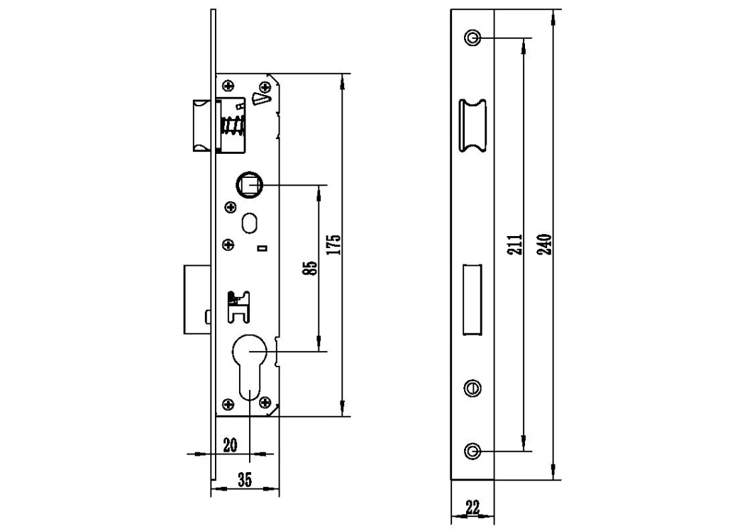 Stainless Steel Lock for Hotels, Apartments, and Offices