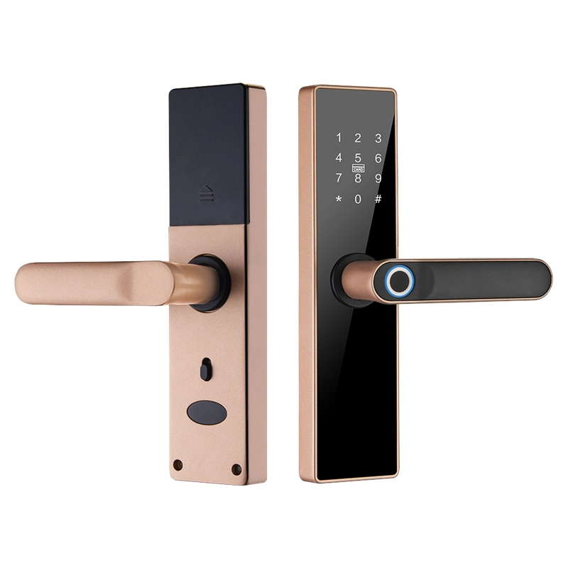 WiFi Tuya Smart Lock Biometric Fingerprint Door Lock Keyless Code Card Key Unlocking Ttlock Smart Door Lock for Smart Home Hotel Apartment Condominium