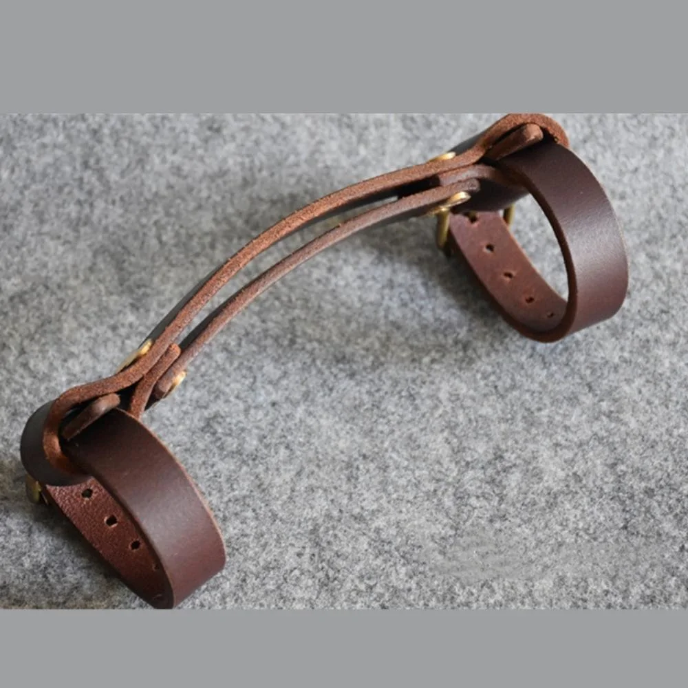 4mm Thick Bicycle Frame Handle Vintage Leather Bike Carry Handle Fit Brompton Wyz20569