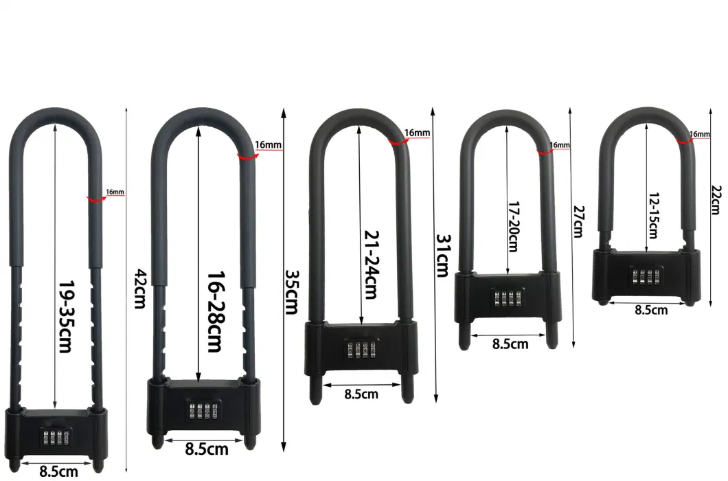 Golden Supply Extended Glass Door Password Lock U-Shaped Glass Door Lock Shear Resistant Anti Prying U Glass Door Lock