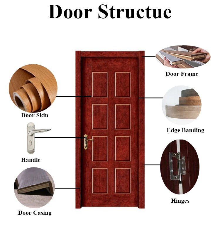 Double Solid Wood Door Design Exterior Security Wooden Main Entrance Doors