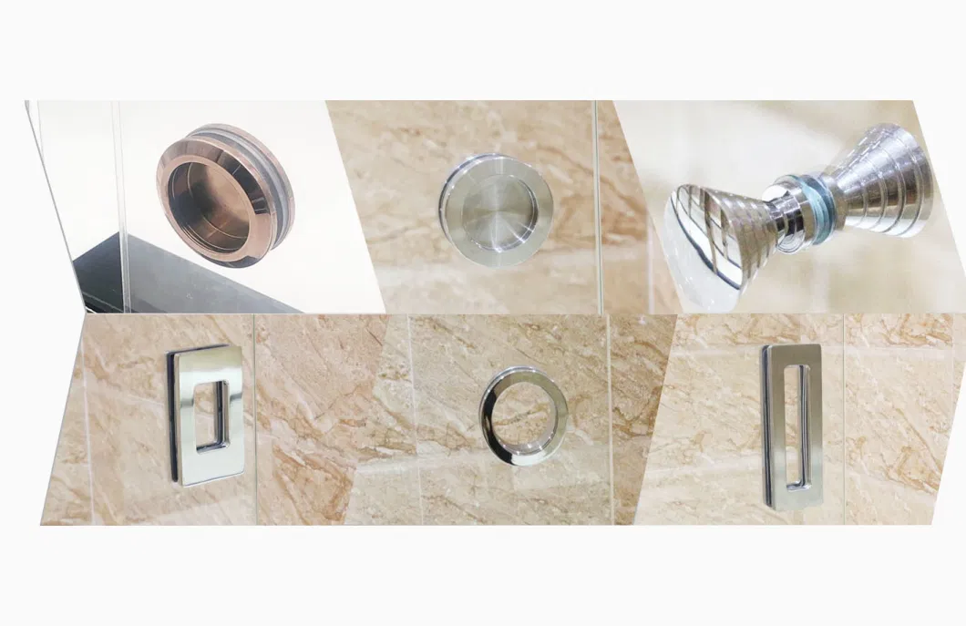 Wholesale Shower Glass Door Fittings Back-to-Back Sliding Door Knob for Bathroom