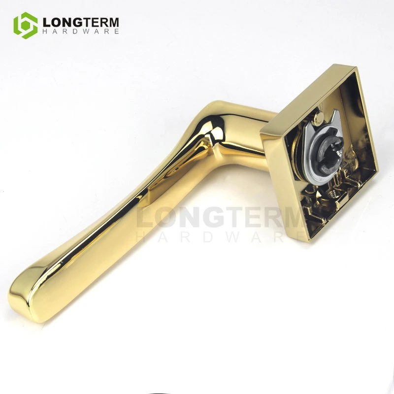 High End Zinc Alloy Antique Bronze Black Gold Door Handle on Rosette