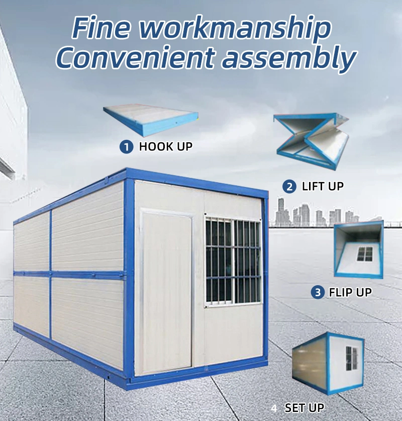 Eco Prefab Modular Collapsible Container Modern Folding Collapsible Office Container Apartment