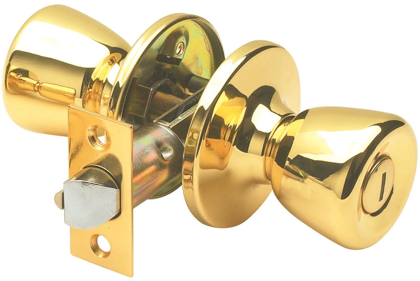 Without Key Round Interior Door Tubular Privacy Function Keyless Door Knob Lock