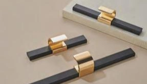 American Stylish Gold Black Modern Kitchen Bedroom Cabinet Door Handle