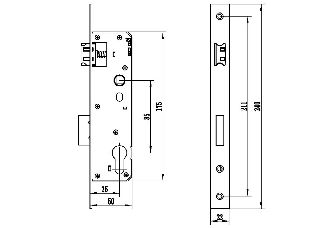 Stainless Steel Lock for Hotels, Apartments, and Offices